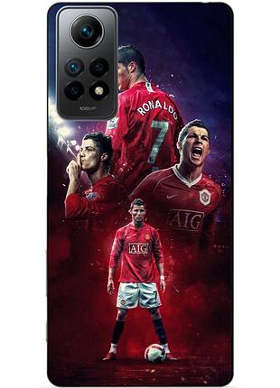 Силіконовий чохол бампер для xiaomi redmi note 12 pro з малюнком ronaldo mu роналдо