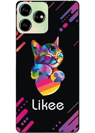 Чехол силиконовый бампер для zte blade v50 design с рисунком likee лайки