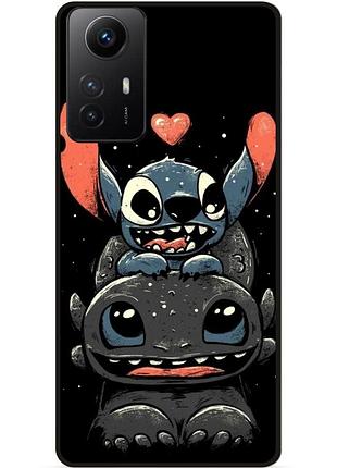 Силиконовый чехол бампер для xiaomi redmi note 12s с рисунком stitch стич