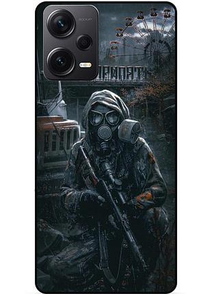 Чехол силиконовый бампер для xiaomi redmi note 12 pro plus с картинкой stalker сталкер