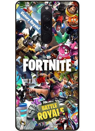 Силиконовый бампер чехол для xiaomi redmi 8 с картинкой fortnite фортнайт