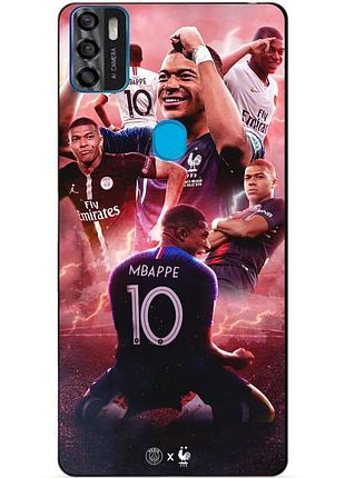 Чехол силиконовый бампер для zte blade a7s с рисунком килиан мбаппе mbappe