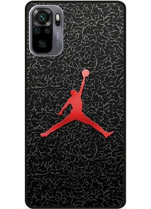 Чехол силиконовый бампер для xiaomi redmi note 10s с рисунком jordan джордан