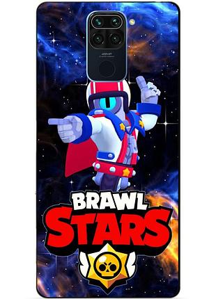 Чехол силиконовый бампер для xiaomi redmi note 9 с героем космический бравл стью