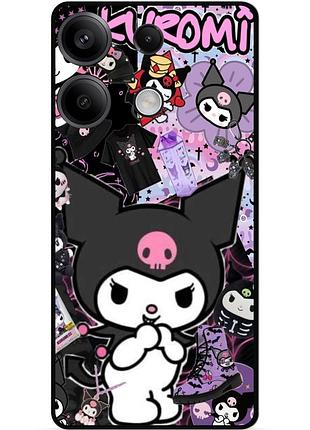 Силиконовый чехол бампер для infinix note 40 pro (x6850) с рисунком kuromi куроми 4