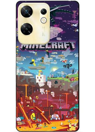 Чехол силиконовый бампер для infinix zero 30 4g игра minecraft майнкрафт