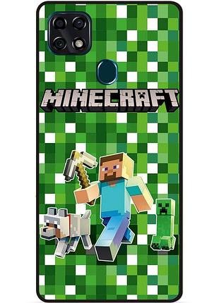 Силіконовий чохол бампер для zte blade 20 smart стів minecraft кріпер майнкрафт