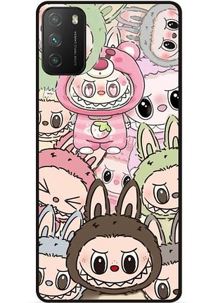 Силіконовий бампер чохол для xiaomi poco m3 з малюнком лабубу labubu