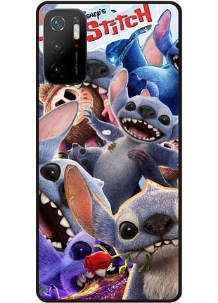 Силіконовий бампер чохол для xiaomi poco m3 pro з картинкою стіч stitch