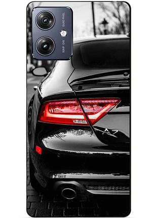 Чехол силиконовый бампер для motorola moto g54 power с рисунком audi ауди машина авто