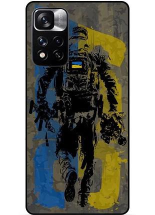 Силиконовый бампер чехол для xiaomi redmi 10 с рисунком зсу украина боец