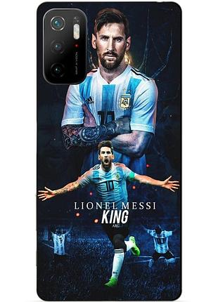 Силіконовий чохол бампер для xiaomi poco m3 pro з малюнком messi or мессі