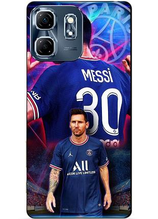 Силіконовий чохол бампер для infinix hot 50i (x6531b) з малюнком мессі псж messi