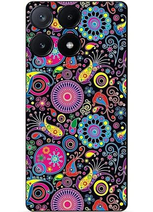 Чехол силиконовый бампер для infinix note 40 pro (x6850) с рисунком восточные узоры