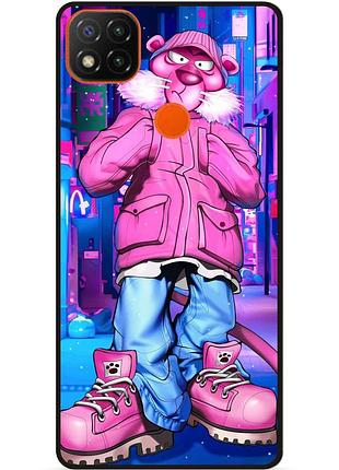 Силіконовий бампер чохол для xiaomi redmi 9c з малюнком розовая пантера marvel