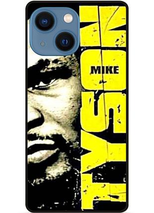 Чехол силиконовый бампер для iphone 15 plus с рисунком tyson майкл тайсон