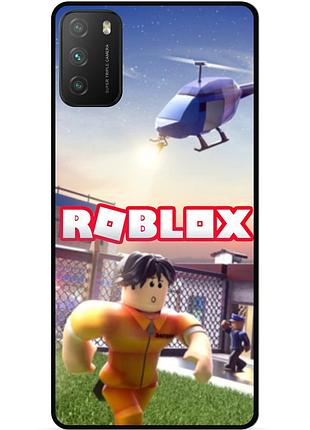 Силіконовий чохол бампер для xiaomi poco m3 з картинкою roblox роблокс