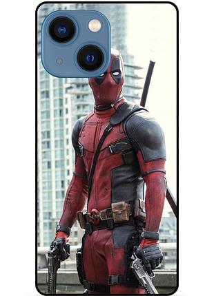 Силіконовий бампер чохол для iphone 14 з малюнком deadpool дедпул