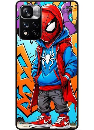 Силіконовий бампер чохол для xiaomi redmi note 11 pro plus 5g з малюнком spider man marvel человек паук
