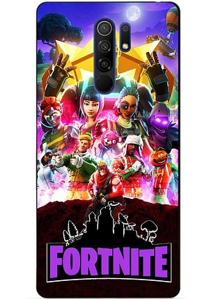 Силиконовый бампер чехол для xiaomi redmi 9 с рисунком fortnite фортнайт