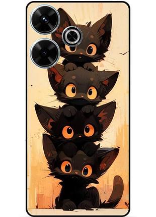 Силіконовий бампер чохол для infinix hot 30 (x6831) з малюнком котики