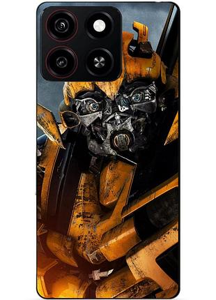 Чехол силиконовый бампер для zte blade a35 с рисунком бамблби bumblebee трансформеры