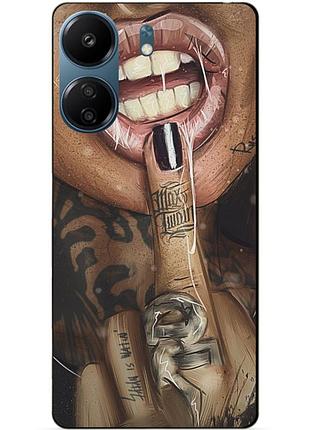 Силіконовий чохол бампер для xiaomi redmi 13c з малюнком swag
