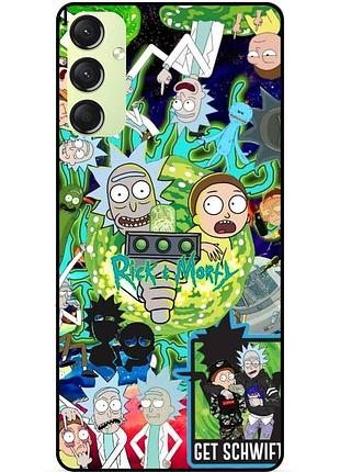 Силіконовий чохол бампер для samsung a04s з малюнком rick and morty рік і морті