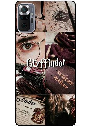 Силиконовый бампер чехол для xiaomi redmi note 10 pro с рисунком gryffindor гриффиндор гарри поттер harry