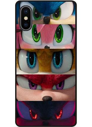 Чехол силиконовый бампер для iphone x 10 sonik соник