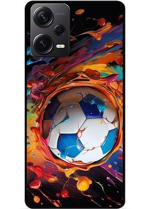Силіконовий чохол бампер для xiaomi redmi note 12 pro plus з малюнком футбол мяч