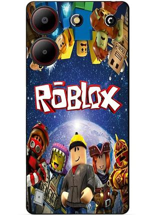 Чехол силиконовый бампер для zte blade a54 с рисунком роблокс roblox
