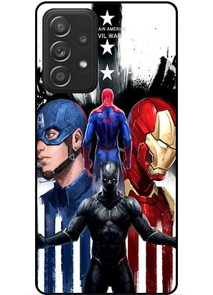 Чехол силиконовый бампер для samsung a32 с рисунком marvel марвел человек паук