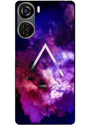 Чехол силиконовый бампер для zte blade v40 design с рисунком космос галактика