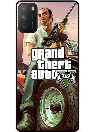 Силіконовий бампер чохол для xiaomi poco m3 з малюнком gta гта