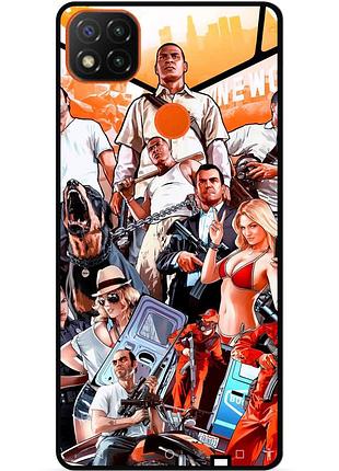 Чехол силиконовый бампер для xiaomi redmi 9c гта gta