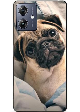 Силіконовий чохол бампер для motorola moto g55 з малюнком фото мопс