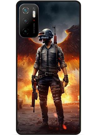 Силіконовий чохол бампер для xiaomi poco m3 pro з малюнком пабг pubg