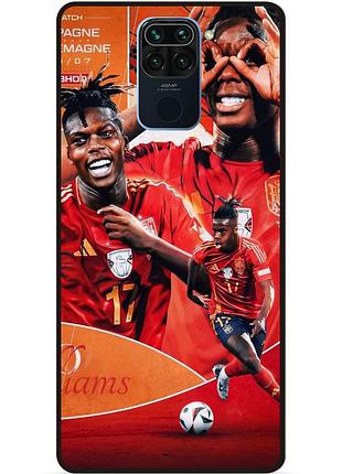 Силіконовий чохол бампер для xiaomi redmi note 9 з малюнком нико уильямс nico williams