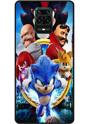 Силіконовий бампер чохол для xiaomi redmi note 9s з малюнком соник sonik