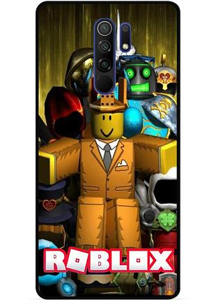 Силіконовий чохол бампер для xiaomi redmi 9 з малюнком roblox гра в кальмара роблокс