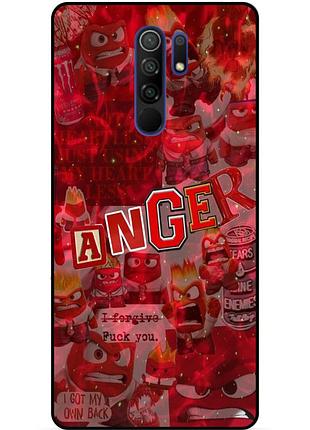Чехол силиконовый бампер для xiaomi redmi 9 с рисунком головоломка anger