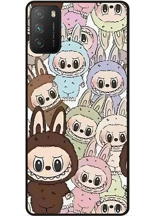 Чехол силиконовый бампер для xiaomi poco m3 с картинкой labubu лабубу