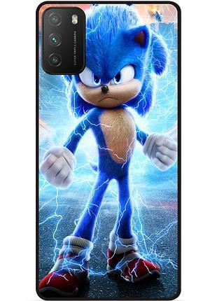 Силіконовий бампер чохол для xiaomi poco m3 з малюнком соник sonik
