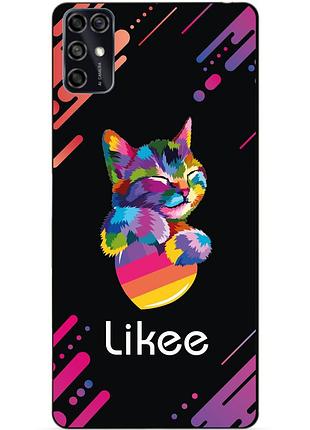 Чехол силиконовый бампер для zte blade v2020 smart с рисунком likee лайки