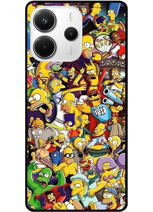 Силіконовий чохол бампер для xiaomi redmi note 14 з малюнком стикери гравіті фолз футурама маріо