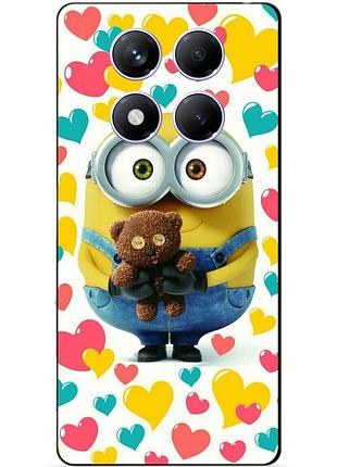 Чехол силиконовый бампер для xiaomi redmi note 14 pro с рисунком миньон боб minion