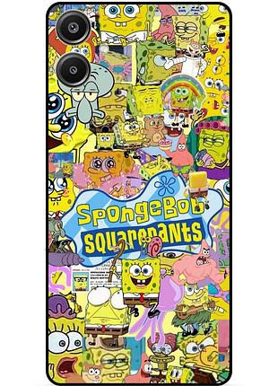 Силіконовий чохол бампер для samsung a05 з малюнком sponge bob губка боб