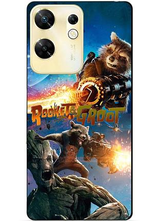 Силіконовий чохол бампер для infinix zero 30 4g rocket groot ракета грут стражі галактики