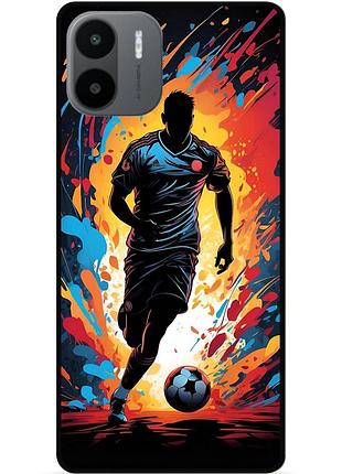 Силиконовый чехол бампер для xiaomi redmi a2 с картинкой футбол мяч